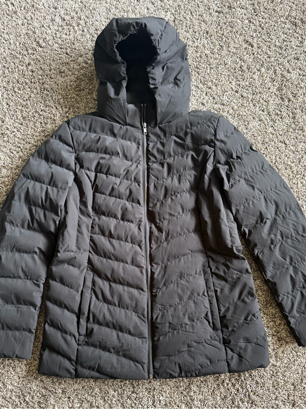 32 Degrees Women's Hooded Quilted Puffer Jacket - Black-Medium